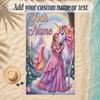 Unicorn Theme Soft Beach Towel Personalized Custom Name Text Towel Portable for Beach Pool Travel