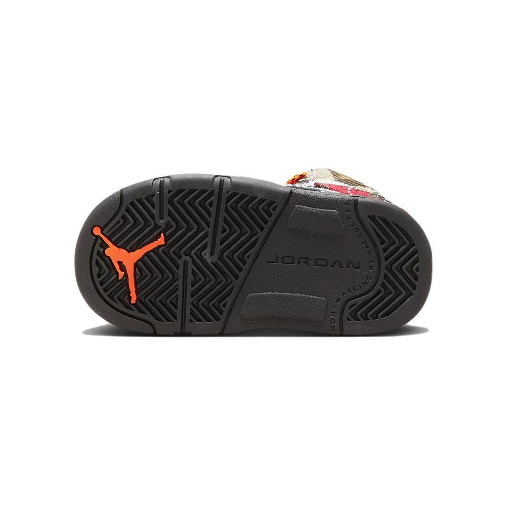 Air Jordan 5 Retro TD Plaid Baby Sneakers Multi-Color Black Total-Orange FD4813-008