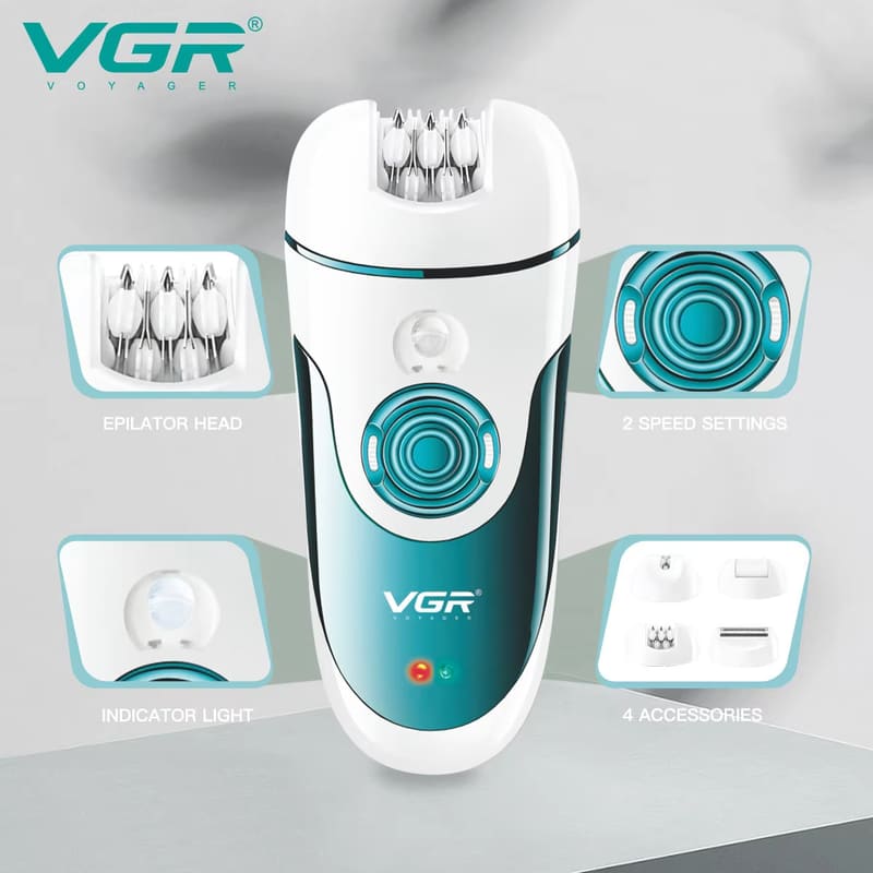 High-power Hair Removal Device  Multi-function 4-in-1 Shaver  Foot Grinder  Hair Remover for Women  USB Charging and Plug-in Long-lasting Power