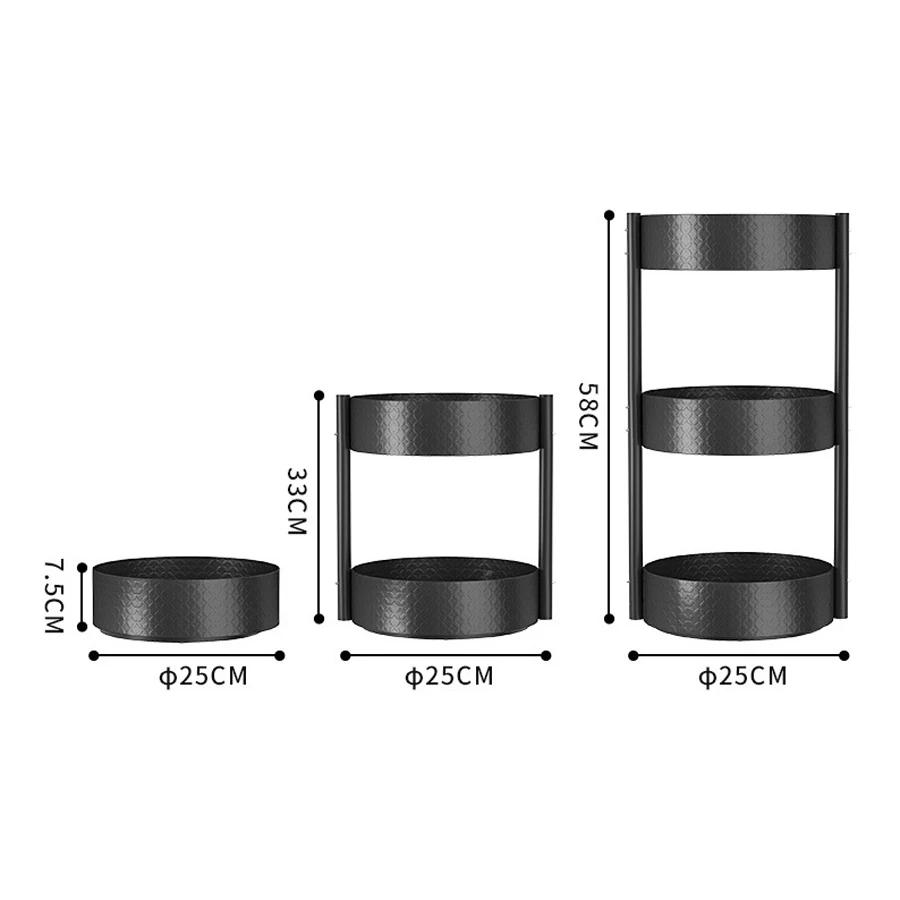 Lazy Susan Schrank-Organizer, Lazy Susan Küchen-Drehteller-Gewürzregal-Organizer, 360 Grad drehbarer Aufbewahrungsbehälter