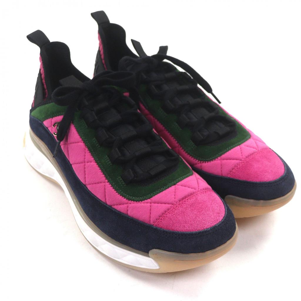 Excellent CHANEL Low cut sneakers multicolor Suede leather mens 42 G38503 Used