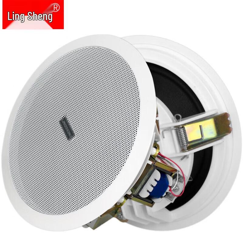 LINGSHENG 6.5-inch Recessed Ceiling Speaker CN plug (adapter included)