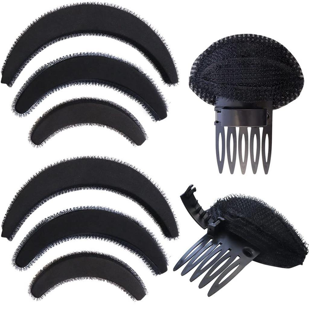 Set of Invisible Fluffy Hair Clips - Volumizing Hair Roots, DIY Styling, Easy To Use, Solid Color, Cute Oblong Shape - Perf