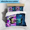 Purple Butterfly Dreams 3pcs Bedding,Including 1pc Duvet Cover And 2pcs Pillowcases Perfect for Christmas,Ideal for Bedroom, Dormitory