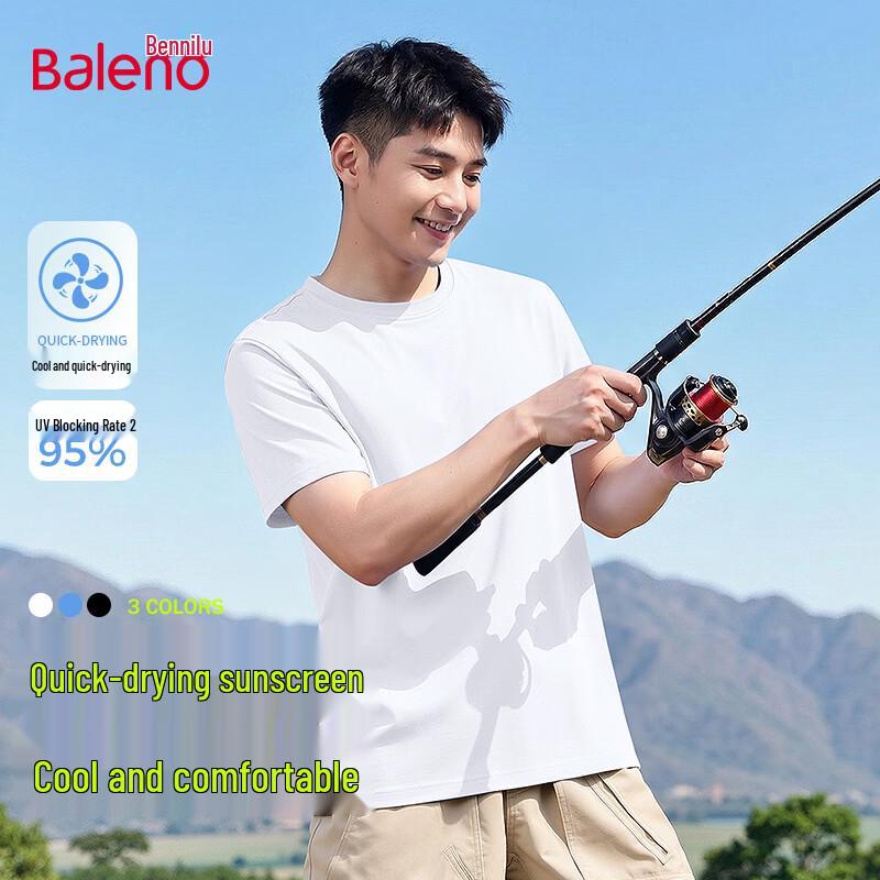 Baleno Men s Cooling Casual Round Neck T-Shirt L