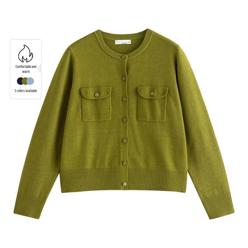 Women's Solid Long Sleeve Button-Front Knit Cardigan