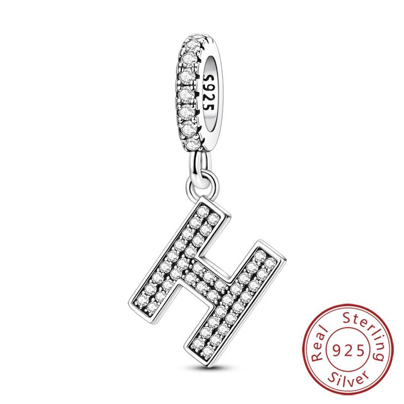 New Charms Beads Pendants Copper 26 Letters A-Z Alphabet Diy Name Beads Fit Original Bracelet Women Jewelry Making