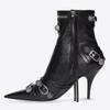 2024 New Women Slim Ankle Boots Fashion Elegant Pointed Toe Shoes Thin High Heel Women's Morder Short Booties