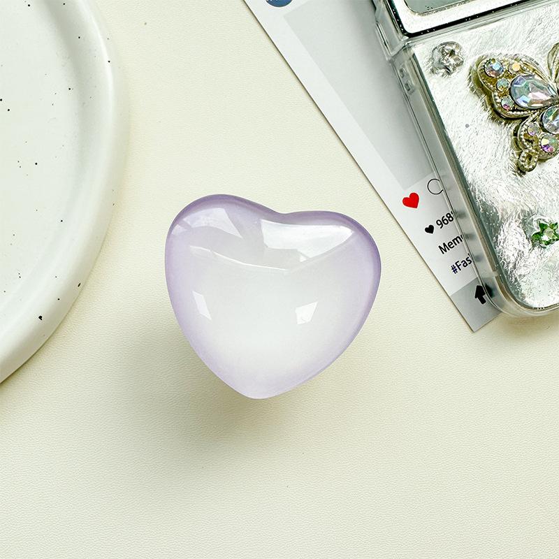 Glass Love Mobile Phone Airbag Bracket Pasted Magnetic Telescopic Desktop Watching Drama Tracking Support Ring Creative Pattern
