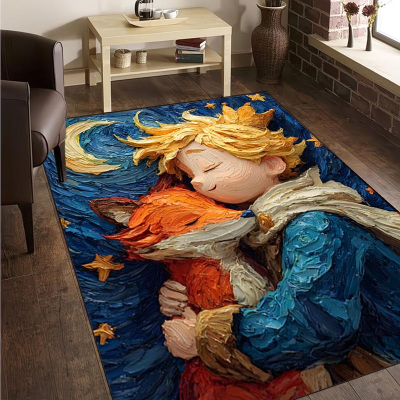 1PC Little Prince Carpet Floor mat, Anti-slip mat Chair rug For livingroom,Bedroom, doormat home decor Gift Christmas Gifts