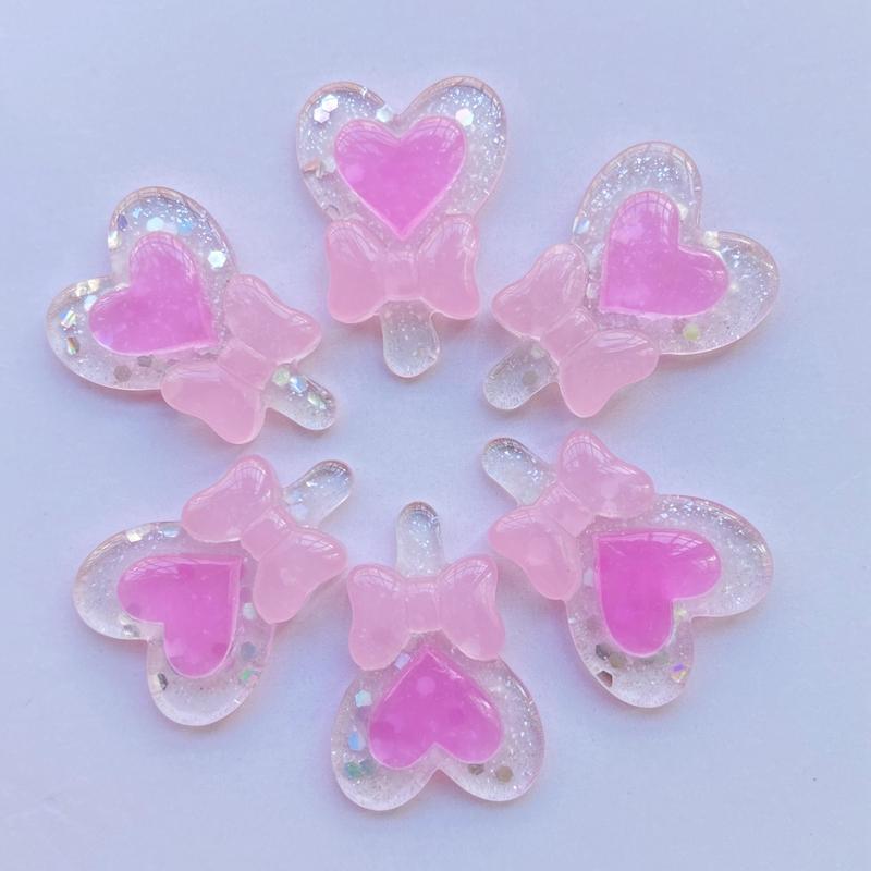 10Pcs Cute New Mixed Shiny Lollipop Flatback Cabochon Scrapbook Kawaii DIY Embellishments Accessories F97