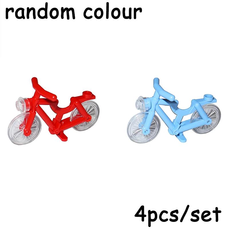 Non-Toxic Building Block Moc Bricks Chrome Bike Bicycle Scooter Model Little Sheep Motorcycle City Traffic Bicycle Motor Vehicle Car