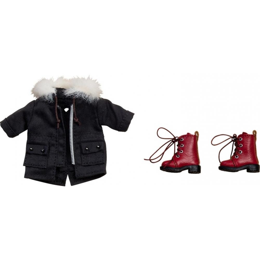 

Теплий комплект одягу для ляльки Nendoroid Черевики Mod Coat Black