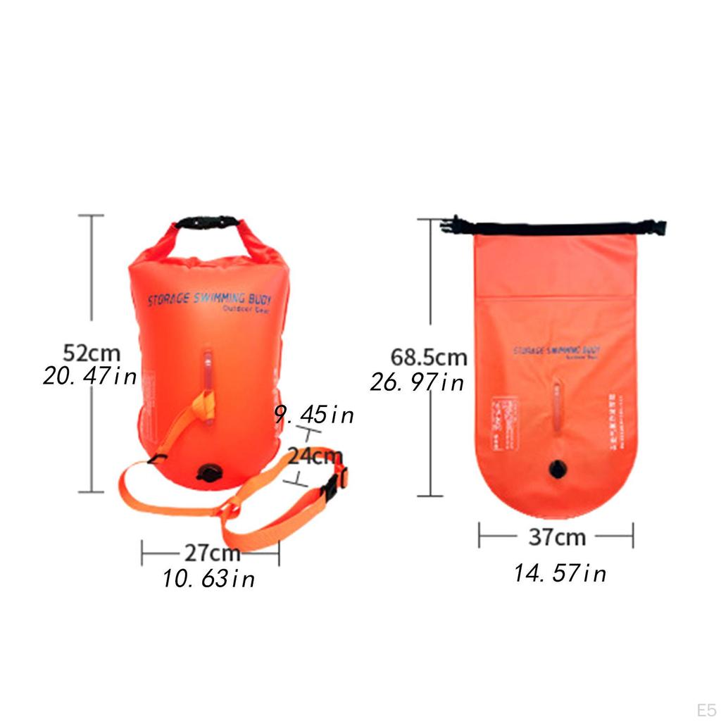 Schwimmboje Schwimmer und Drybag Gut sichtbar für Triathleten Rafting Rettungsschwimmer