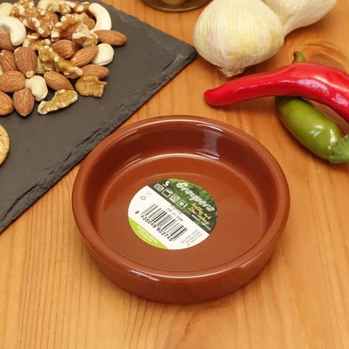 Spanish Graupera Terracotta Ceramic Cazuela Ajillo Pot, 10cm, Set of 4 (sgr-0110br_4)