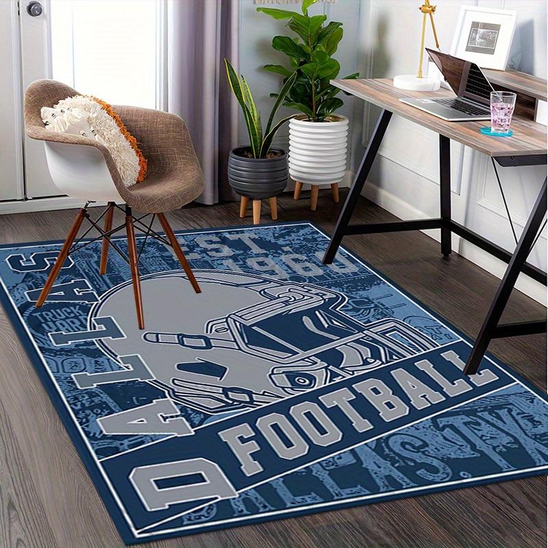 Office Carpet Dallas Football Design Sofa Rug, Chair Mat Protection