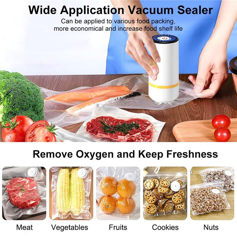 ABWR-Rechargeable Electric Air Pump Vacuum Sealed Bag Storage Bag For Food Fresh-Keeping Automatic Vacuum Compression Machine