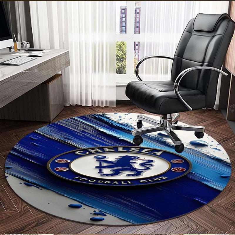 Football Club F.C Print Round Rug, Washable Floor Carpet, For Entryway Dorm Laundry Room Office Study, Home Decor Birthday Christmas Gift