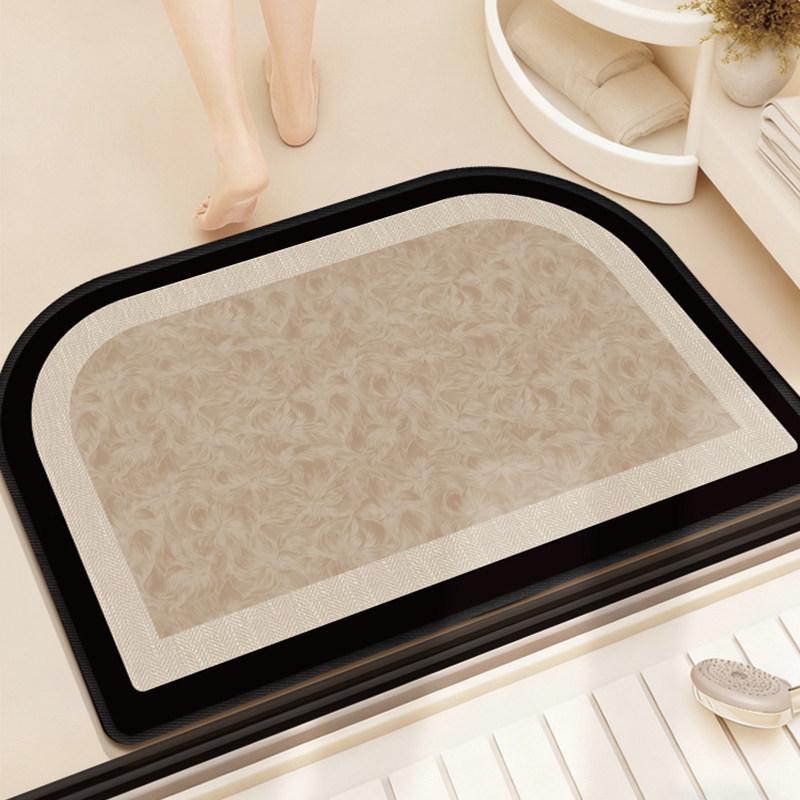 Luxury Quick-Dry Non-Slip Diatomaceous Floor Mat - Absorbent, Stain & Scratch-Resistant Bathroom Door Mat