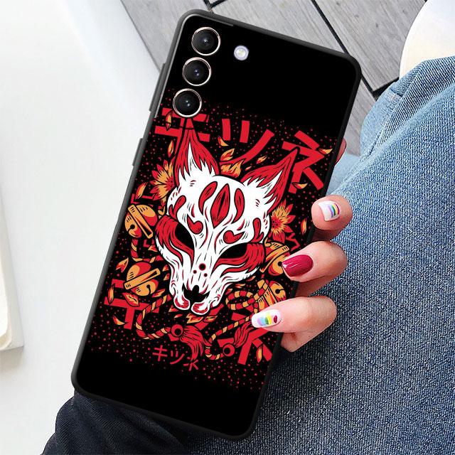 Case For Samsung Galaxy S20 S22 S21 FE S10 S23 Plus S24 Note 20 Ultra 10 Black Soft Phone Shell Great Ramen Wave Japan S24Ultra