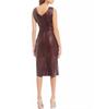 Women Soft Lambskin Formal Handmade Dress Genuine Leather Dress Stylish Burgundy
