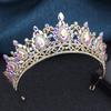 Exquisite Vintage Red Crown Princess Royal Queen Tiaras Bride Headdress Prom Party Wedding Dress Crowns Hair Jewelry Bridal