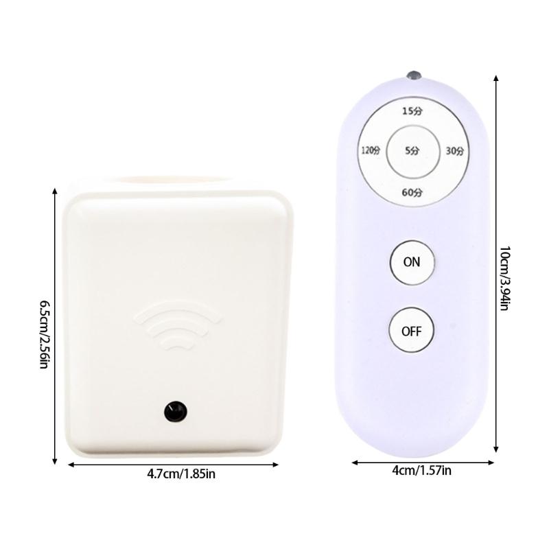 110V-240V Remote Controlled E27 Screw Base Socket with 5 Timer Option for Lighting Control Energy Saving Easy Installation