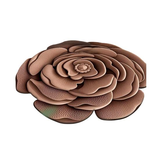 Yousheng Floor Mat Large Size Non-Slip Floral Plush Rug with 3D Visual Effect Easy Maintenance Floor Rug Living Room Bathroom Kitchen Decor