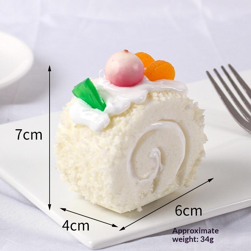 1Pcs Soft Cartoon Fruit Cake Roll Anti-Stress Mochi Pu Foam Toys New Slow Rebound Cake Squeeze Toy For Kids Adult