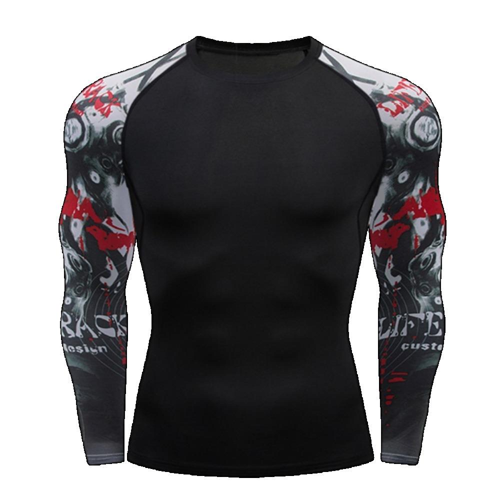 MMA T-shirt Men's Rashguard Long Sleeve Muay Thai T-shirts Gi BJJ Jiu Jitsu MMA Compression Shirt Fitness Gym Boxing Jerseys