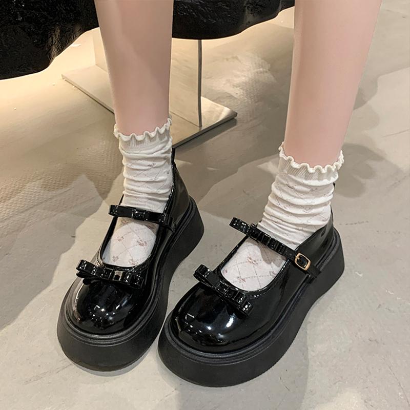 Fashion Womens Derby Shoes Clogs Platform Female Footwear White Sneakers Shallow Mouth Autumn Leather Creepers Dress Fall Summer New