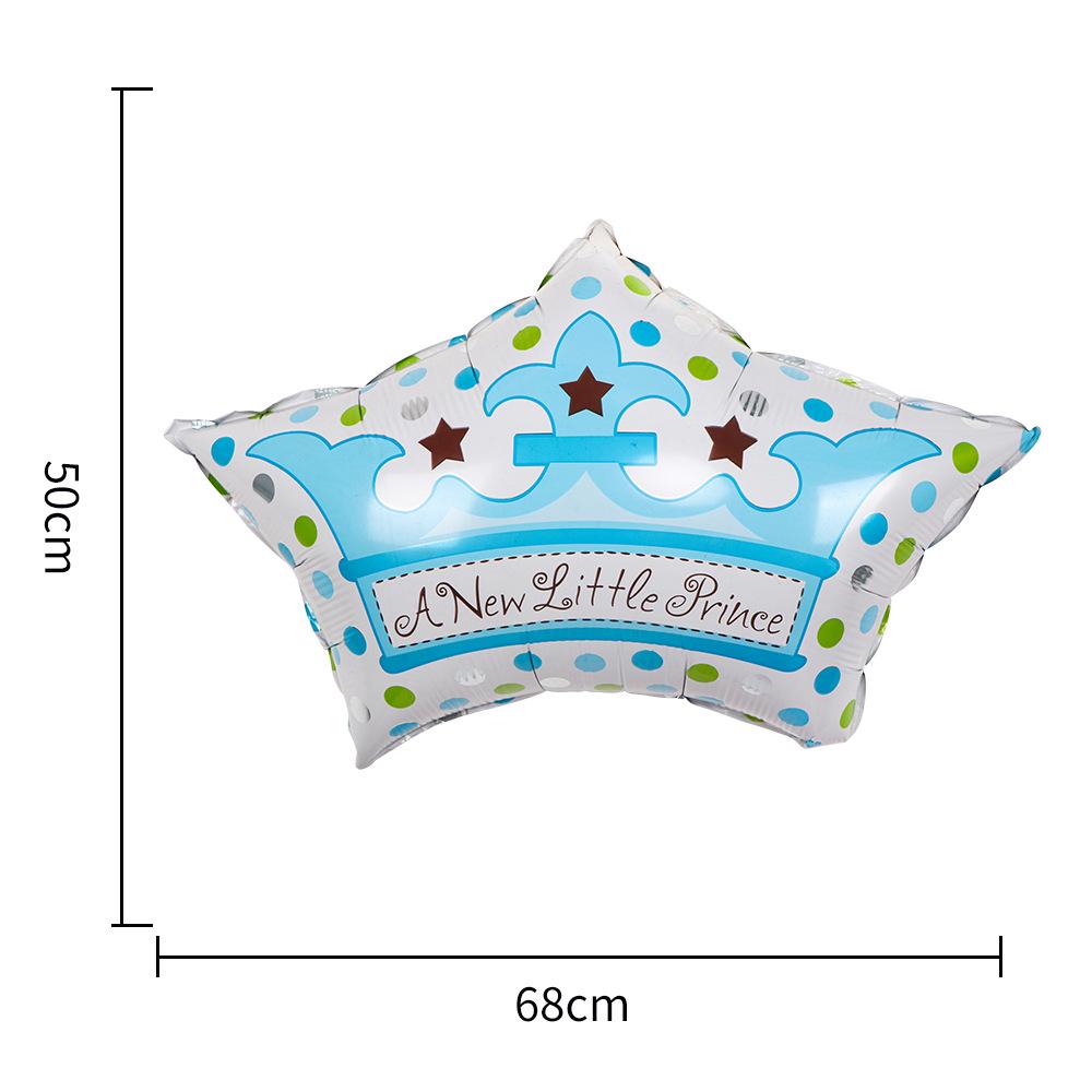 Gold Crown Balloon Set - Large, Medium, and Small Sizes for Birthday Decoration