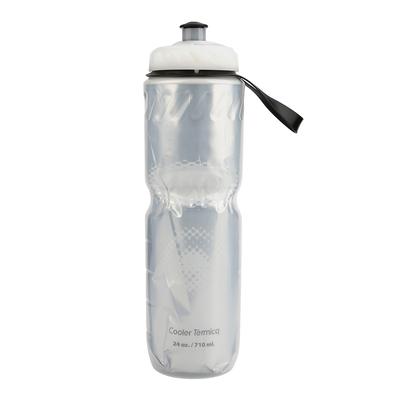 Bottiglia sportiva in PE a doppio strato termico da 710 ml per acqua calda e fredda (Argento)
