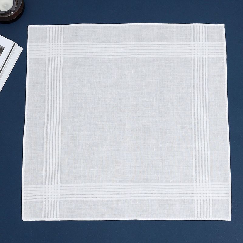 40cm Pure White Handkerchief Cotton Satin Plain Handkerchief Cross-Border Hot Selling Hand Towel Soft and Comfortable Suit Pocket Square