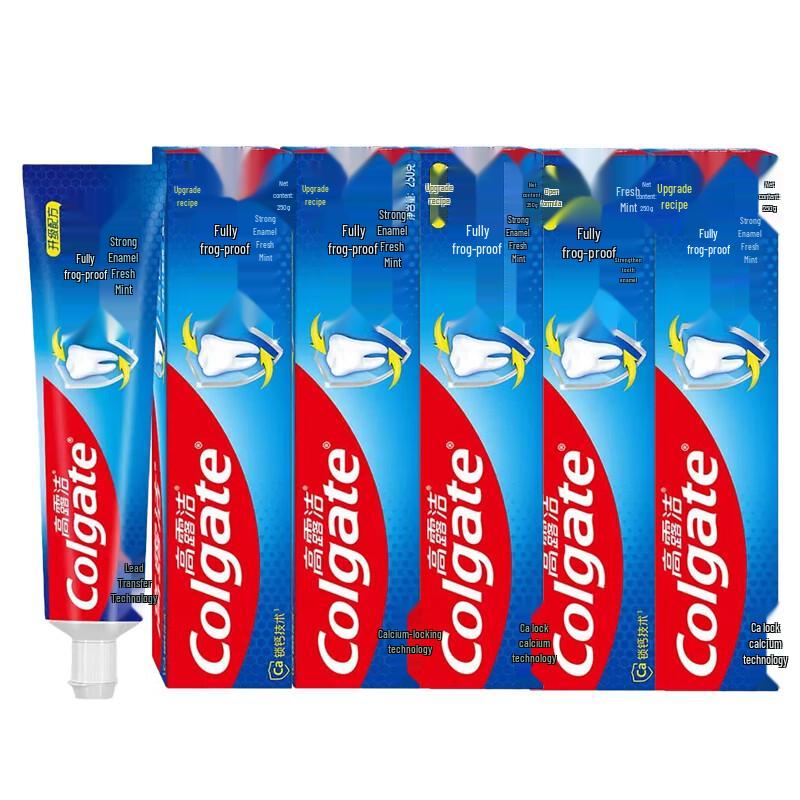 Colgate Total Anti-Cavity Fresh Mint Toothpaste, 5 x 250g Pack