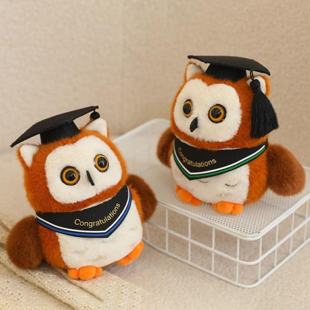 Soft Cozy Stuffed Animal Toy 16cm Size Graduate Plush Dolls Kawaii Owl Plush Toy Graduation Gift