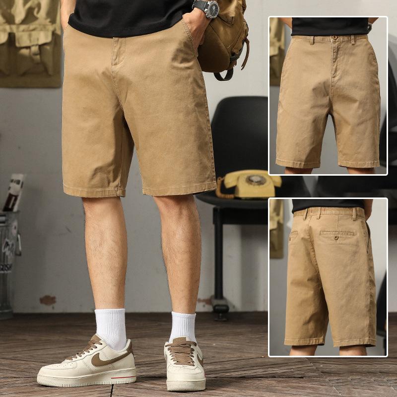 American Vintage Style Herrenshorts Gewaschene Baggy Shorts Cargo-Hose Sommer-Mode Baumwolle Lässige Stretch-Shorts