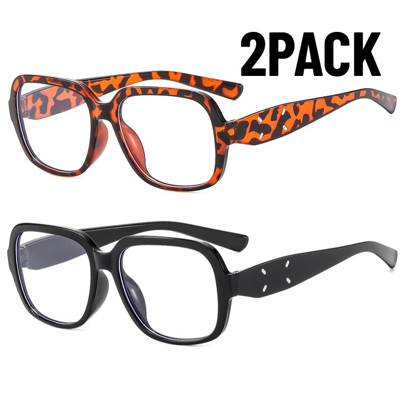 2PACK Fashion Square Sunglasses Women Brand Luxury Eyewear Women/Men Y2K Vintage High Quality Glasses Women Mujer