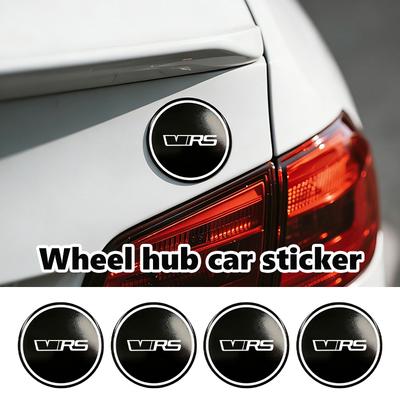For 4PCS 56mm Car Logo Wheel Center Sticker Rim Caps Hub Cover Decal VRS Octavia 1 2 3 A7 A5 Fabia Rapid Superb Yeti
