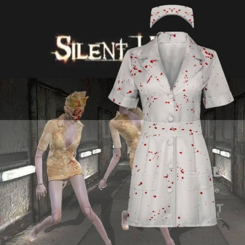 Silent Hill 2 Nurse Cosplay Costume For Women Scary Zombie Role Play