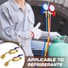 2 Pcs R32 R454B Refrigerant Adapter 1/4" Female Flare X 1/4" Male Flare Ball Valve Hose Adapter Brass Compact HVAC Low Loss Fittings for R32 R454B