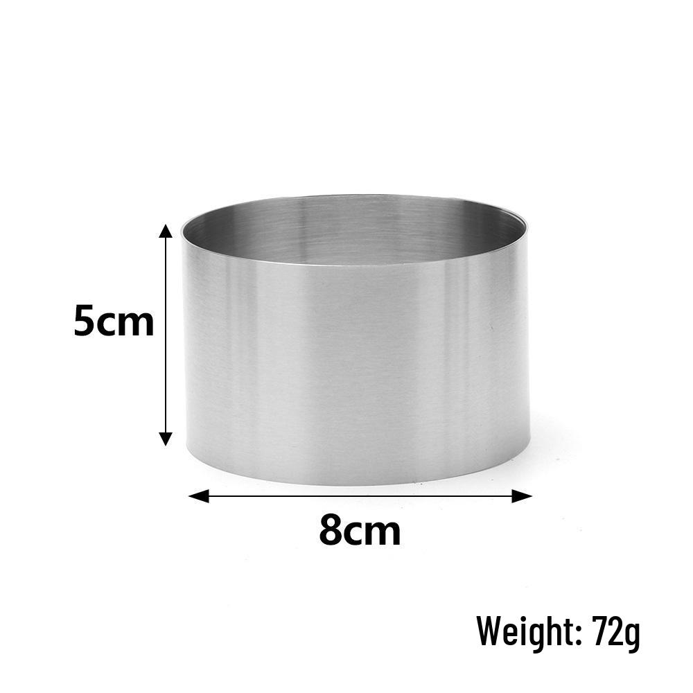 Stainless Steel Cake Mousse Rings: 5-10cm Seamless Round Tart Molds
