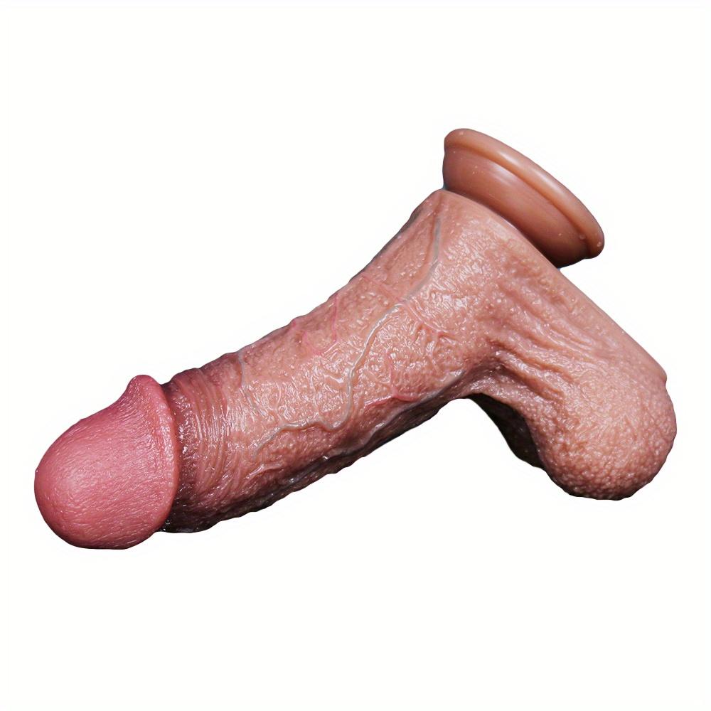 Realistic Silicone Dildo with Strong Suction Cup, Soft Body-Safe Silicone, Waterproof, Hands-Free Design, Discreet Packaging