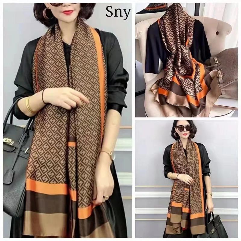 Neue Damenschals Frühling und Herbst zum Verschenken an Mütter im Alter Geschenk Schal dünne Abteilung aus Simulationsseide Gaze Schal Schal