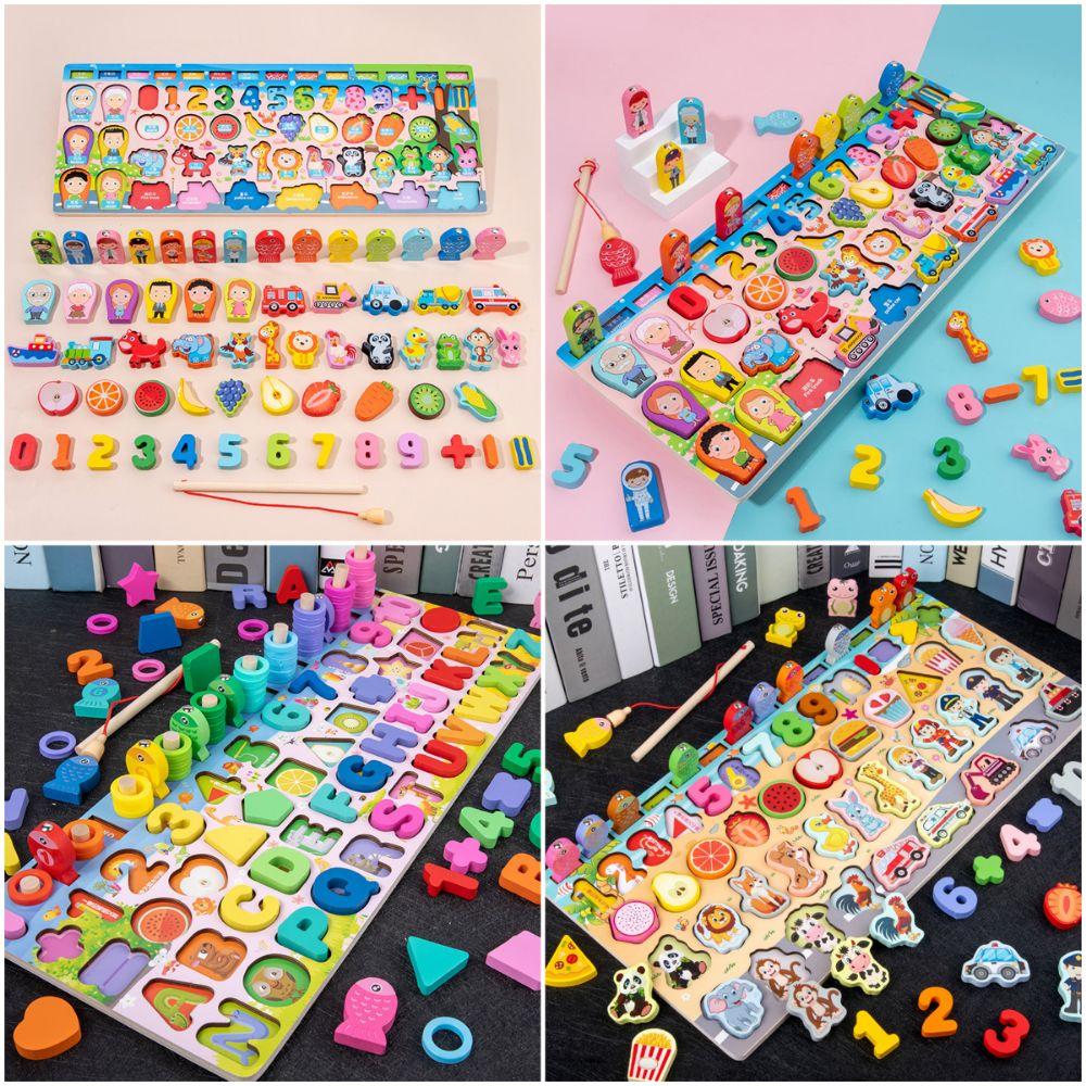 

Wood Montessori Wooden Toys Digital Alphabet Preschool Busy Board Educational Kids Toys Toddlers 5