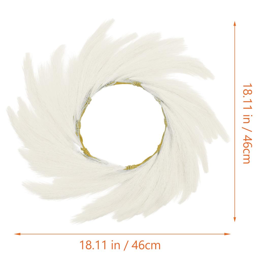 Artificial Phragmites Wreath Simulated Reed Wreath Stylish Faux Pampas Grass Home Ornament Wall Hanging Decoration