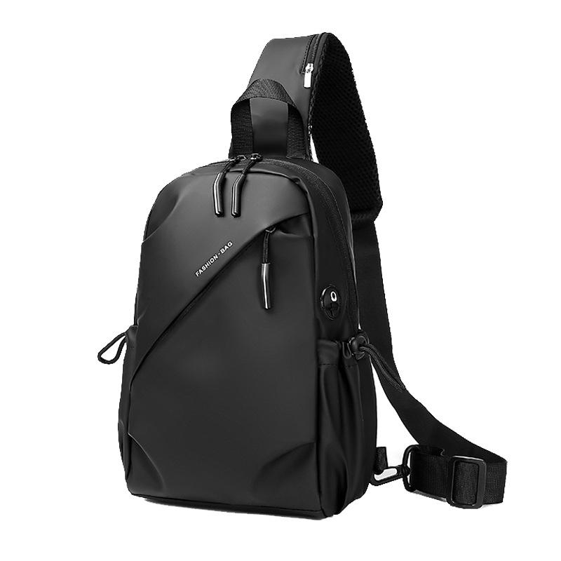 Fashion Men's Crossbody Bag High-End Casual Travel Women's Chest Bag Oxford Cloth Small Backpack Waterproof Wear-Resistant Chest Bag
