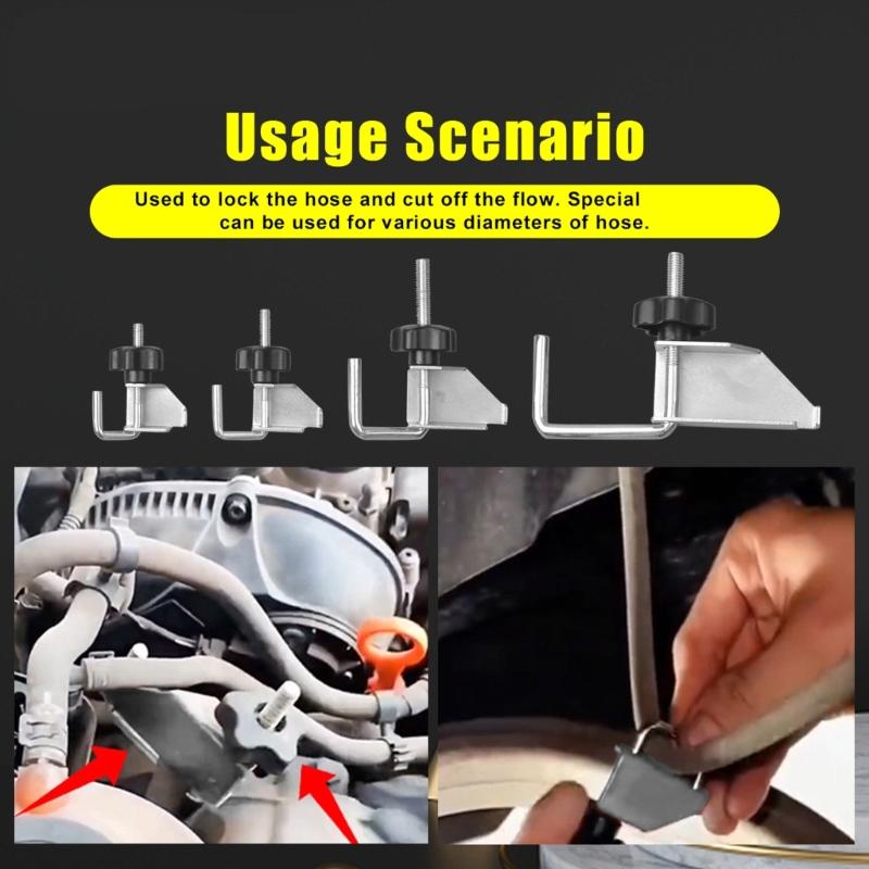 Universal Metal Car Coolant Hose Clamping Pliers Brake Hose Clamp For Multiple Diameters And Enhanced Durability