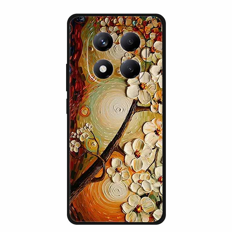3D Flowers Emboss Fundas For Redmi Note 15 5G (China) Case Soft Silicone Phone Cases For Note 15 5G For China Covers Shell Coque