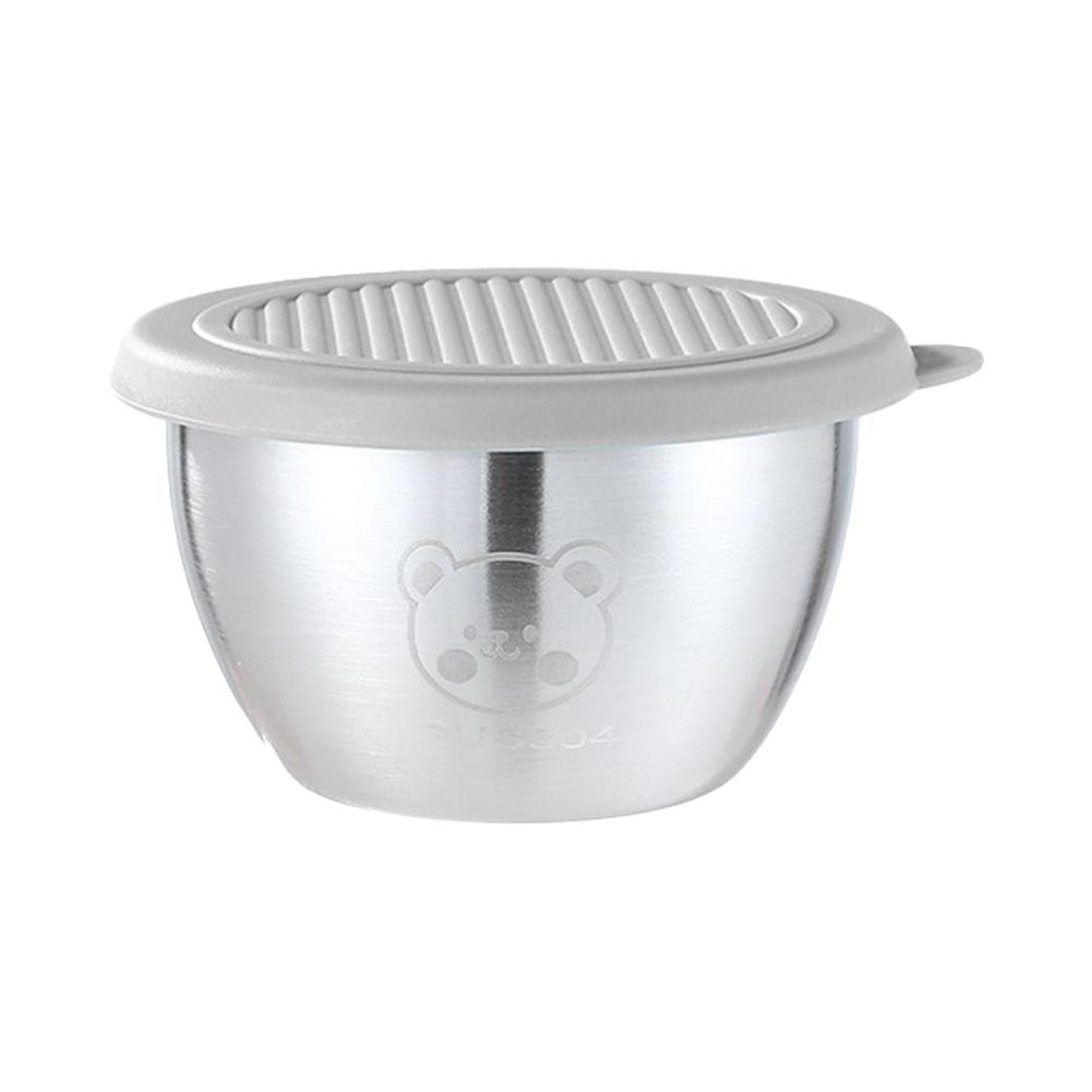 

1.69 унц/50 мл Многоразовый контейнер для соуса для салата из нержавеющей стали 304 с крышками, герметичный, для кемпинга, походов, пикника, уличный диспенсер для соуса белый